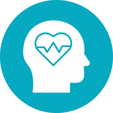 Kalp modern simge, vektör illüstrasyonu 