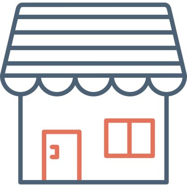 Dükkan. Web simgesi basit illüstrasyon