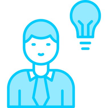 Fikir modern simgesi, vektör illüstrasyonu