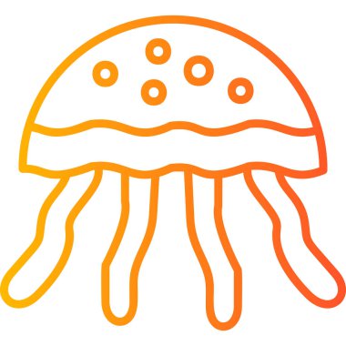 Denizanası ikonu. özet çizimi 