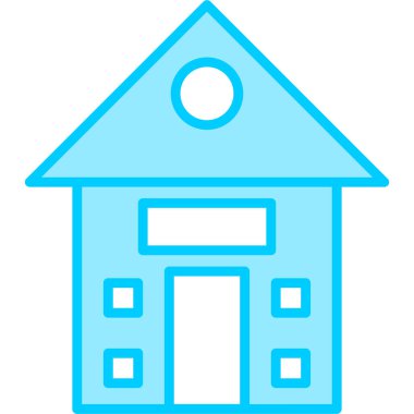 Ev. Web simgesi basit illüstrasyon