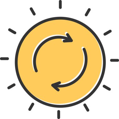 Yenilenebilir Enerji illüstrasyon modern simgesi