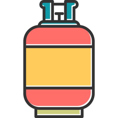 Gaz Silindirinin vektör çizimi