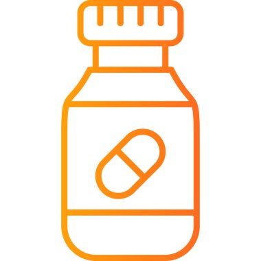 Tıbbi hap ikonu basit bir illüstrasyon