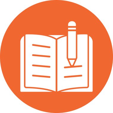 Ev ödevi. Web simgesi vektör illüstrasyonu