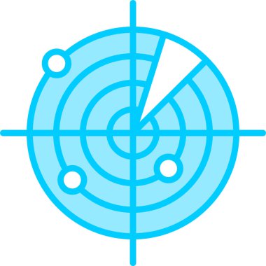 Radar. Web simgesi vektör illüstrasyonu