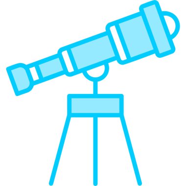 Teleskop. Web simgesi basit illüstrasyon