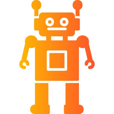 Çizgi film robotunun vektör çizimi