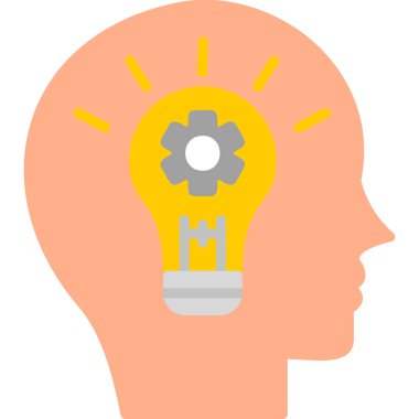 Fikir modern simgesi, vektör illüstrasyonu