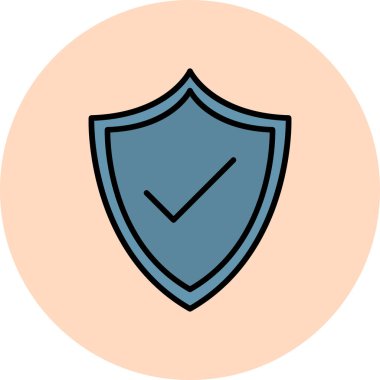 kalkan simgesi, vektör illüstrasyonu