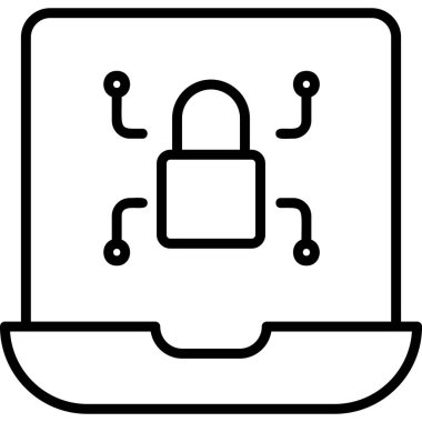 Fidye virüsü. Web simgesi basit illüstrasyon