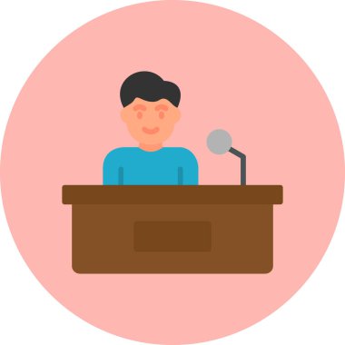 iş düz vektör simgesi