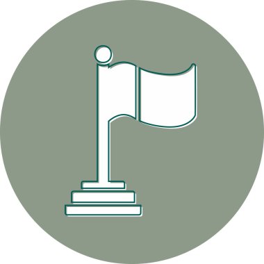 bayrak vektörü ince çizgi simgesi