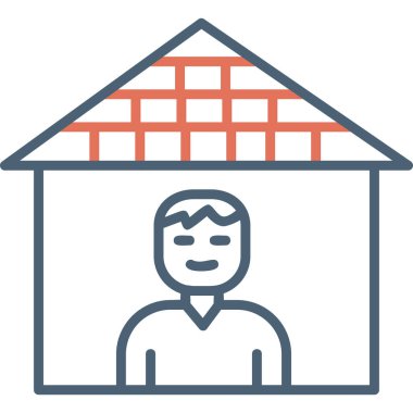 Karantina Ağ simgesi basit illüstrasyon