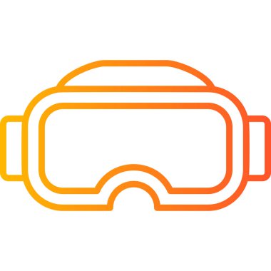 Vr gözlük modern simge, vektör illüstrasyonu 