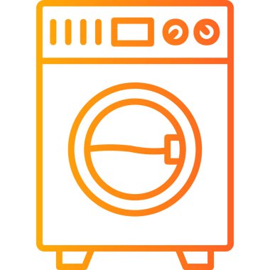 abstract washing machine, vector icon
