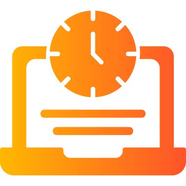 Fazla çalışma simgesi vektör illüstrasyonu