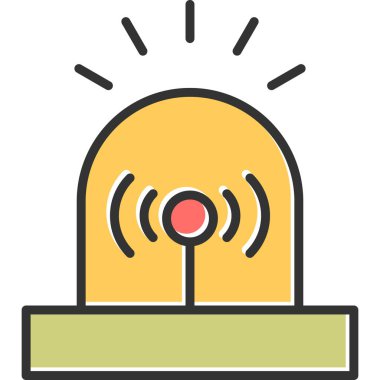 Siren modern simge, vektör çizimi 