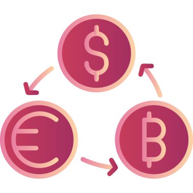 Para Birimi Değişimi, basit web simgeleri 