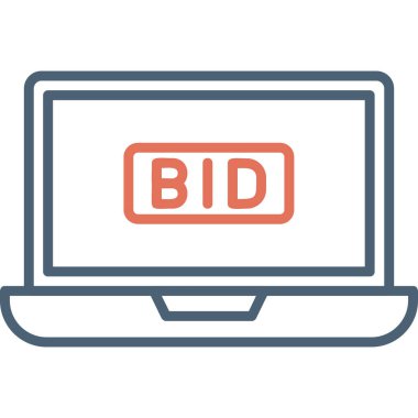 Bilgisayar. Web simgesi basit illüstrasyon