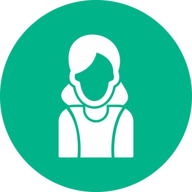 Anne yüz avatar vektör simgesi 