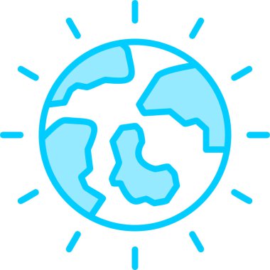 Dünya simgesinin vektör illüstrasyonu