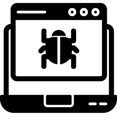 Bilgisayar. Web simgesi basit illüstrasyon