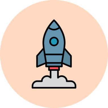 Roket simgesini başlat. Basit resimleme