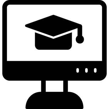 çevrimiçi öğrenme simgesi vektör illüstrasyonu