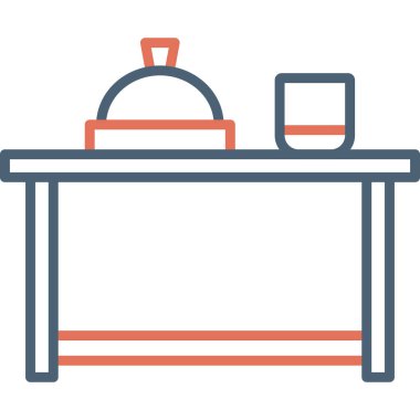 Akşam yemeği modern ikon vektör çizimi