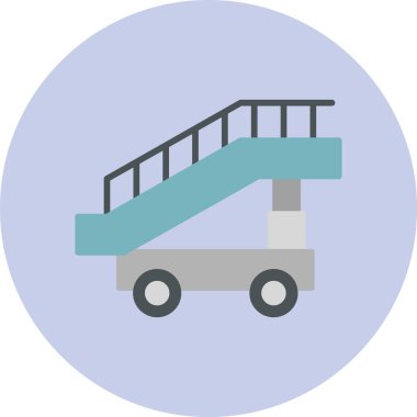 Uçak merdivenleri basit simge, vektör illüstrasyonu