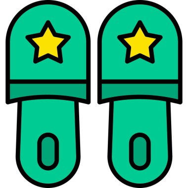 Terlikler modern simge, vektör illüstrasyonu