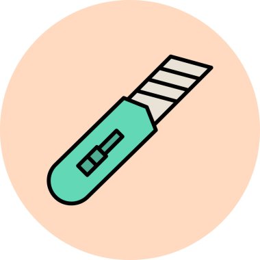 Cutter web simgesi basit illüstrasyon