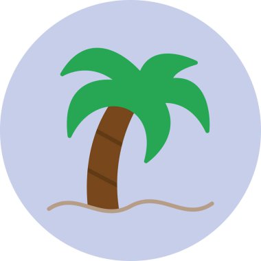 Palmiye ağacı. Web simgesi basit illüstrasyon