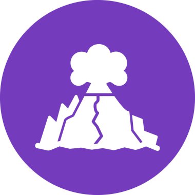 Yanardağ. Web simgesi basit illüstrasyon 