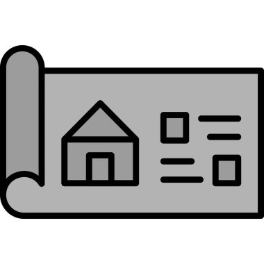 Ev. Web simgesi basit illüstrasyon