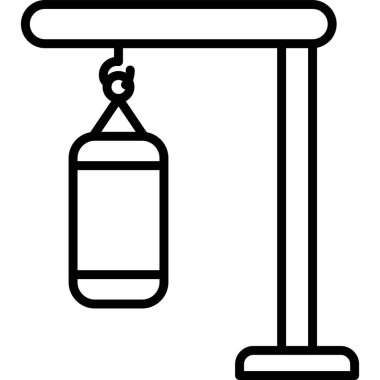 Boks çantası modern simge, vektör illüstrasyonu