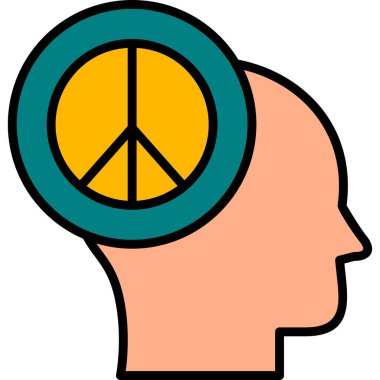 Zihin Barışı simgesi konsepti sembolü