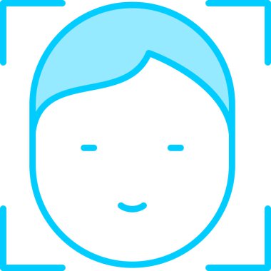 Mutlu Yüz Kimliği, basit simge illüstrasyonu, erişim ve kimlik