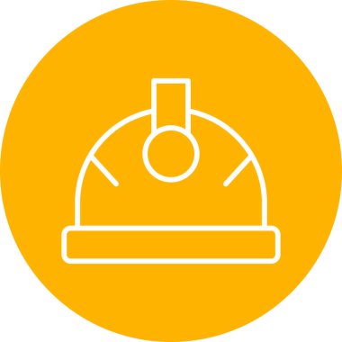 Mühendis miğferi, ağ simgesi basit tasarım