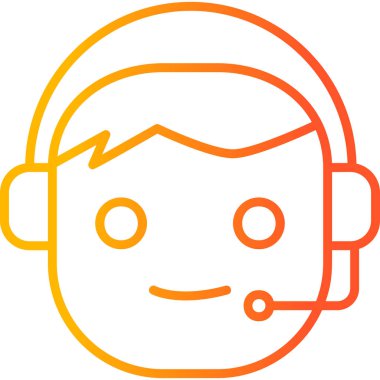 Çağrı merkezi modern simge vektör çizimi