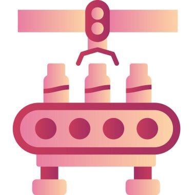 Su fabrikası modern simgesi, vektör illüstrasyonu