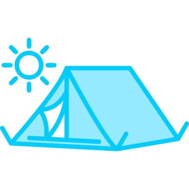 Çöl çadırı modern simgesi, vektör illüstrasyonu