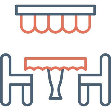 Restoran modern simgesi, vektör illüstrasyonu