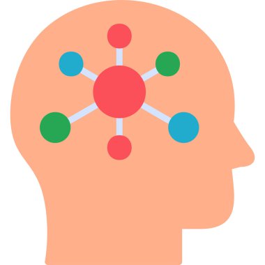 Psikoloji modern simge, vektör illüstrasyonu