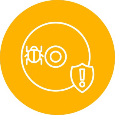 Cd Virus icon modern vector illustration