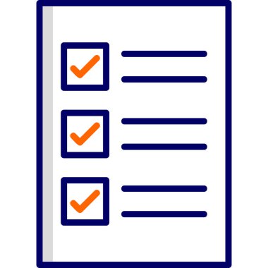 Kontrol listesi. Web simgesi basit tasarım