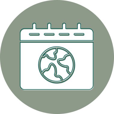 Toprak. Dünya Grafikleri Günü, Web simgesi basit illüstrasyon  