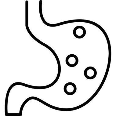 Mide ikonu. Web basit illüstrasyonu