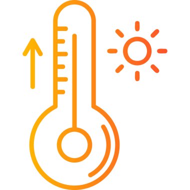 termometre simgesi vektör illüstrasyonu 